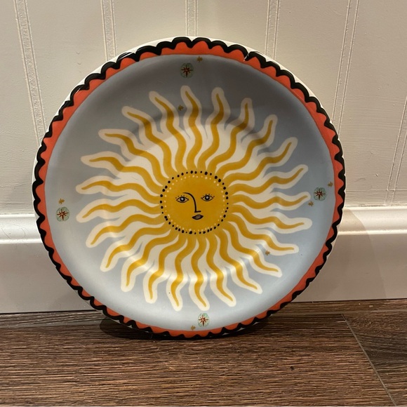 Anthropologie Other - Anthropologie Fortune Dessert Plate Celestial Sun Novelty Print Astrological OS